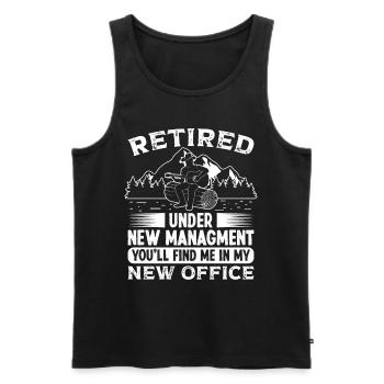 Retired under new Managment new Office - Men's Premium Organic Tank Top - black - Front - Michal (187cm)