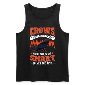 Crow Raven Crow Crow Husbandry Crow Breeder - Men's Premium Organic Tank Top - black - Front - AI Model Male 178 light (178cm)