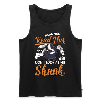 Stinktier Liebhaber - Männer Premium Bio Tank Top - Schwarz - Vorne - AI Model Male 178 light (178cm)