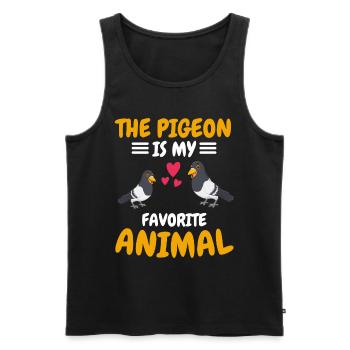 Favorite Animal Pigeon Breeding Funny Gift Pigeon - Men's Premium Organic Tank Top - black - Front - Michal (187cm)