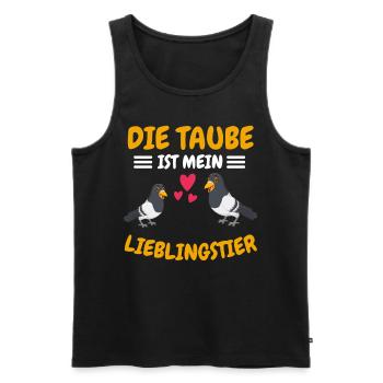 Vogel Lieblingstier Taubenrennen Geschenk Taube - Männer Premium Bio Tank Top - Schwarz - Vorne - Michal (187cm)