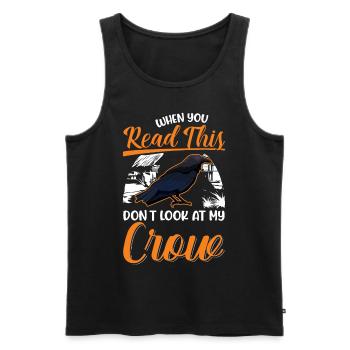 Crow Raven Crow Crow Husbandry Crow Breeder - Men's Premium Organic Tank Top - black - Front - AI Model Male 178 light (178cm)