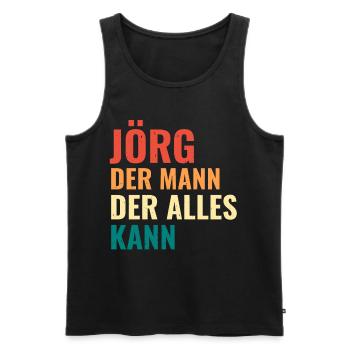 Jörg Der Mann Der Alles Kann Vorname Jörg - Männer Premium Bio Tank Top - Schwarz - Vorne - AI Model Male 178 light (178cm)