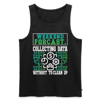 Collecting Data - Men's Premium Organic Tank Top - black - Front - Michal (187cm)