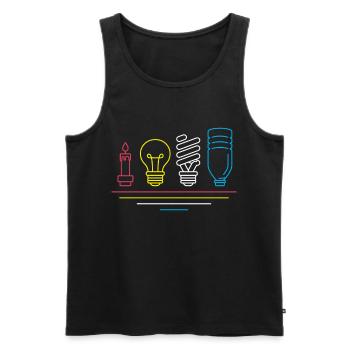 Technical electrician - Men's Premium Organic Tank Top - black - Front - AI Model Male 178 light (178cm)