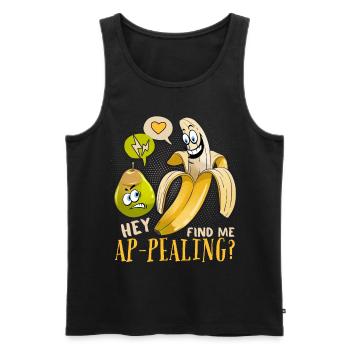 Banana Joke, Funny Banana Appealing Wordplay - Men's Premium Organic Tank Top - black - Front - Michal (187cm)