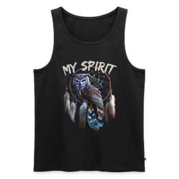 My Spirit für einen Esoteriker Esoterikerin - Männer Premium Bio Tank Top - Schwarz - Vorne - Michal (187cm)