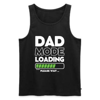 Laden bald Papa -DAD-Modus wird geladen - Männer Premium Bio Tank Top - Schwarz - Vorne - AI Model Male 178 light (178cm)