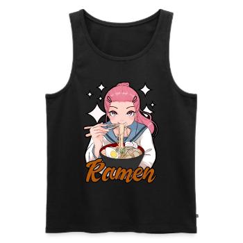 Ramen Noodle Anime Girl Japanese Food Otaku - Männer Premium Bio Tank Top - Schwarz - Vorne - Michal (187cm)
