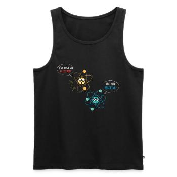 J’ai perdu un électron - Débardeur bio Premium Homme - noir - Devant - AI Model Male 178 light (178cm)