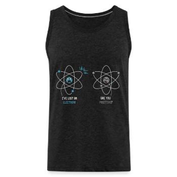 Quantum Physics Science Formula - Men's Premium Organic Tank Top - charcoal grey - Front - Alexander (188cm)