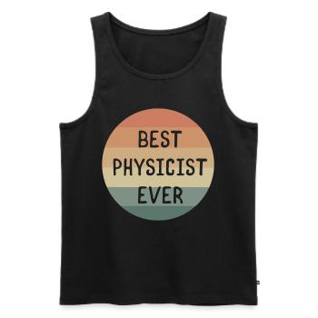 Best Female Physicist of All Time - Men's Premium Organic Tank Top - black - Front - AI Model Male 178 light (178cm)