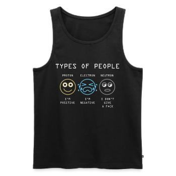 Elektron Neutron Physiker - Männer Premium Bio Tank Top - Schwarz - Vorne - AI Model Male 178 light (178cm)
