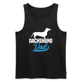 Dachshund Dad - Men's Premium Organic Tank Top - black - Front - AI Model Male 178 light (178cm)