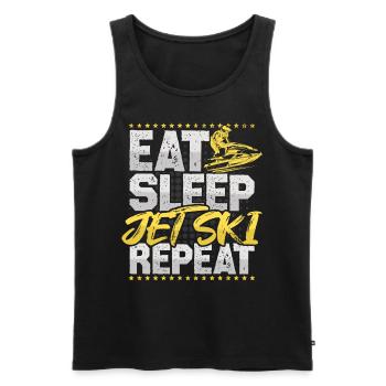 Jet Ski Manger Dormir Répéter Sports nautiques Hobby Jet Ski - Débardeur bio Premium Homme - noir - Devant - Michal (187cm)