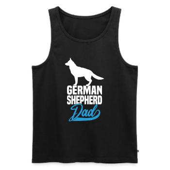 German Shepherd Dad - Männer Premium Bio Tank Top - Schwarz - Vorne - AI Model Male 178 light (178cm)