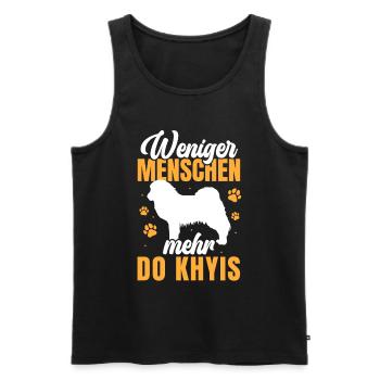 Mehr Do Khyi Tibetmastiff Tibetdogge - Männer Premium Bio Tank Top - Schwarz - Vorne - Michal (187cm)