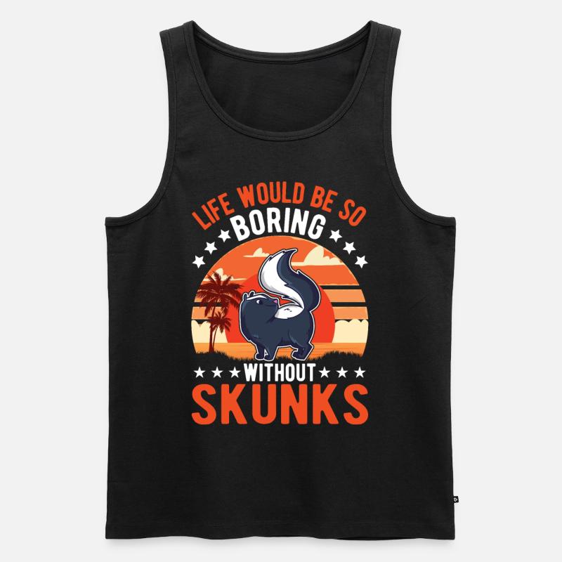Stinktier Geschenk - Männer Premium Bio Tank Top - Schwarz