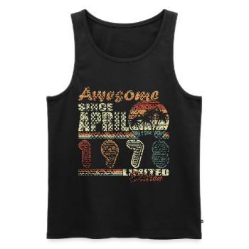April 1978. Geburtstag April 1978. Geschenk 1978. - Männer Premium Bio Tank Top - Schwarz - Vorne - Michal (187cm)
