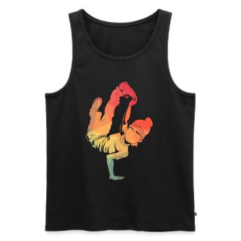 Hip Hop breakdance Dance - Men's Premium Organic Tank Top - black - Front - AI Model Male 178 light (178cm)