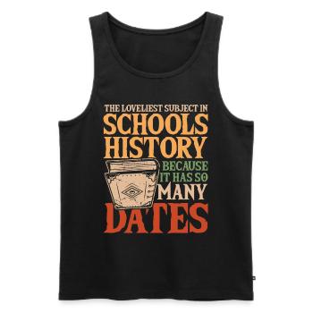 School History Because It Has So Many Dates - Männer Premium Bio Tank Top - Schwarz - Vorne - Michal (187cm)