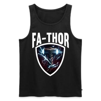 Papa Vathor Va Thor Vatertag Vatertagsgeschenk - Männer Premium Bio Tank Top - Schwarz - Vorne - AI Model Male 178 light (178cm)