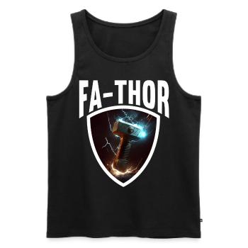 Papa Vathor Va Thor Vatertag Vatertagsgeschenk - Männer Premium Bio Tank Top - Schwarz - Vorne - AI Model Male 178 light (178cm)