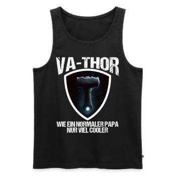 Papa Vathor Va Thor Vatertag Vatertagsgeschenk - Männer Premium Bio Tank Top - Schwarz - Vorne - AI Model Male 178 light (178cm)