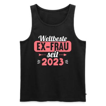 Weltbeste Ex-Frau seit 2023 Scheidungs - Männer Premium Bio Tank Top - Schwarz - Vorne - Michal (187cm)