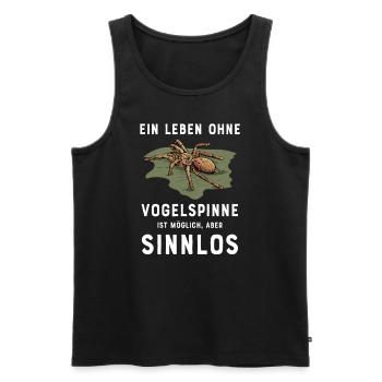 Vogelspinne I Tarantula Terrarium Motiv für - Männer Premium Bio Tank Top - Schwarz - Vorne - Michal (187cm)