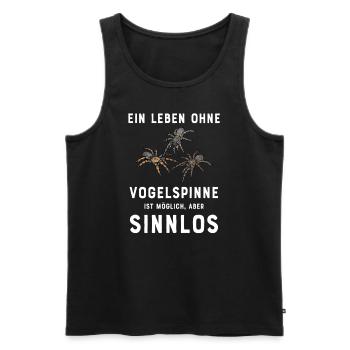 Vogelspinne I Tarantula Terrarium Motiv für - Männer Premium Bio Tank Top - Schwarz - Vorne - Michal (187cm)