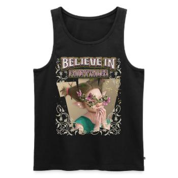Waldfee, Woodnymph, Fairycore, Elfe Spruch - Männer Premium Bio Tank Top - Schwarz - Vorne - AI Model Male 178 light (178cm)
