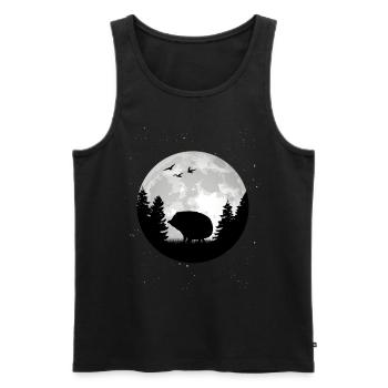 Hedgehog Moon Spine Ligel - Men's Premium Organic Tank Top - black - Front - AI Model Male 178 light (178cm)