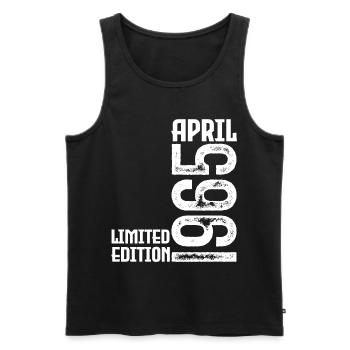 Gift April 1965. Birthday April 1965. April. - Men's Premium Organic Tank Top - black - Front - Michal (187cm)