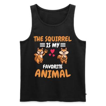 Favorite Animal Animal Funny Gift Squirrel - Men's Premium Organic Tank Top - black - Front - Michal (187cm)