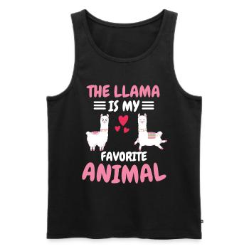 Lieblingstier Alpaka Tier Lustiges Geschenk Lama - Männer Premium Bio Tank Top - Schwarz - Vorne - Michal (187cm)
