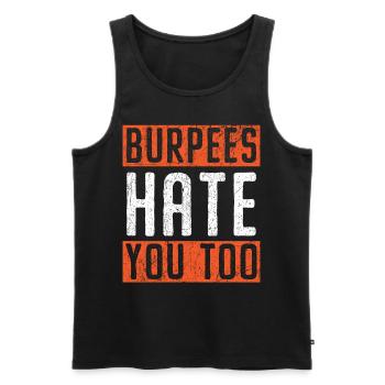 Burpees hassen dich auch Trainer Gym Fitness - Männer Premium Bio Tank Top - Schwarz - Vorne - Michal (187cm)