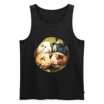Meerschweinchen Meerschwein für einen - Männer Premium Bio Tank Top - Schwarz - Vorne - Michal (187cm)
