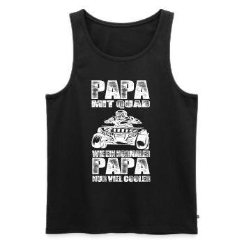 Quad - Männer Premium Bio Tank Top - Schwarz - Vorne - AI Model Male 178 light (178cm)