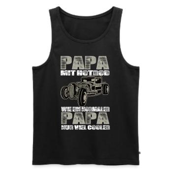 Hotrod - Männer Premium Bio Tank Top - Schwarz - Vorne - Michal (187cm)