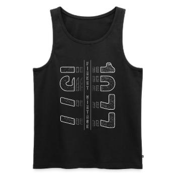 Finest Vintage 1977 Year of birth 1977 Birthday - Men's Premium Organic Tank Top - black - Front - Michal (187cm)