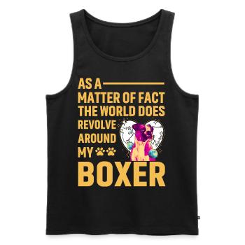 Boxeur - Débardeur bio Premium Homme - noir - Devant - Michal (187cm)