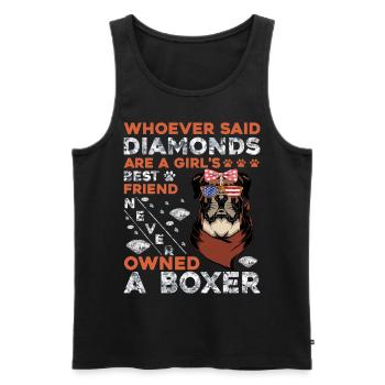 Boxeur - Débardeur bio Premium Homme - noir - Devant - Michal (187cm)
