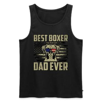 Best Boxer Dad Ever - Männer Premium Bio Tank Top - Schwarz - Vorne - Michal (187cm)