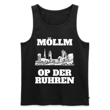 Möllm op der Ruhren Mülheim an der Ruhr Ruhrpott - Débardeur bio Premium Homme - noir - Devant - Michal (187cm)