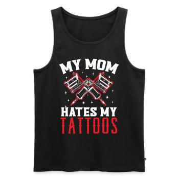 My mom hates my tattoos tattoo tatto - Men's Premium Organic Tank Top - black - Front - Michal (187cm)