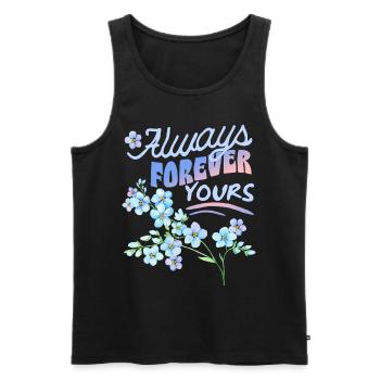 Vergiss-mein-nicht, Vergissmeinnicht, Valentinstag - Männer Premium Bio Tank Top - Schwarz - Vorne - AI Model Male 178 light (178cm)