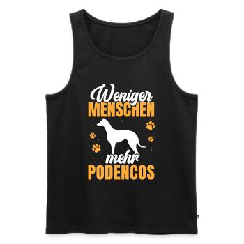 Mehr Podencos spanischer Windhund - Männer Premium Bio Tank Top - Schwarz - Vorne - Michal (187cm)