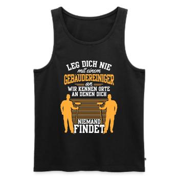 Gebäudereiniger nicht anlegen Fassadenreiniger - Männer Premium Bio Tank Top - Schwarz - Vorne - Michal (187cm)