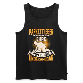 Parkettleger sein ist eine Ehre Fußbodenleger - Männer Premium Bio Tank Top - Schwarz - Vorne - AI Model Male 178 light (178cm)